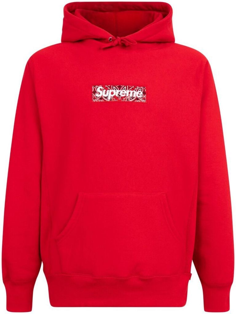 Supreme Bandana Box Logo drawstring hoodie插图